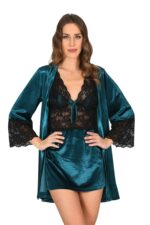 Deluxerie Conjunto de Camisa de Noite Immortal Grace