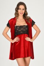 Deluxerie Conjunto de Camisa de Noite Unique Affection