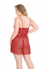 Deluxerie Conjunto de Babydoll Mais Tamanho Perla