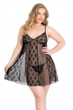 Deluxerie Conjunto de Babydoll Mais Tamanho Petria