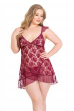 Deluxerie Conjunto de Babydoll Mais Tamanho Pheba