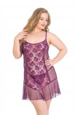 Deluxerie Conjunto de Babydoll Mais Tamanho Posey