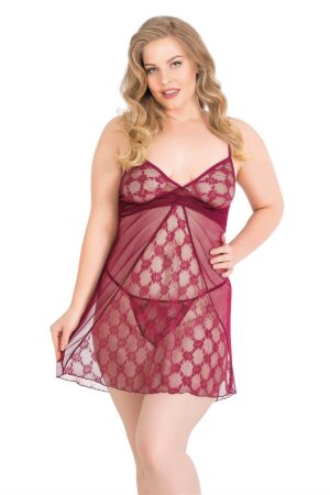 Deluxerie Conjunto de Babydoll Mais Tamanho Primrose